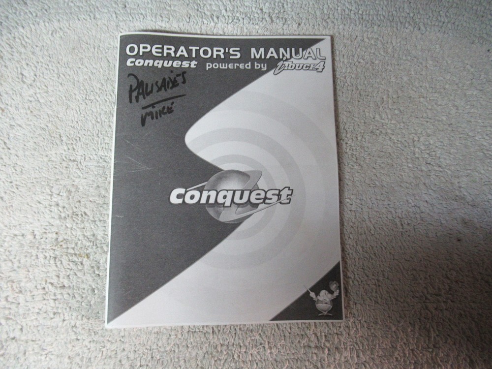 I TOUCH 4 CONQUEST    orginal  arcade game manual