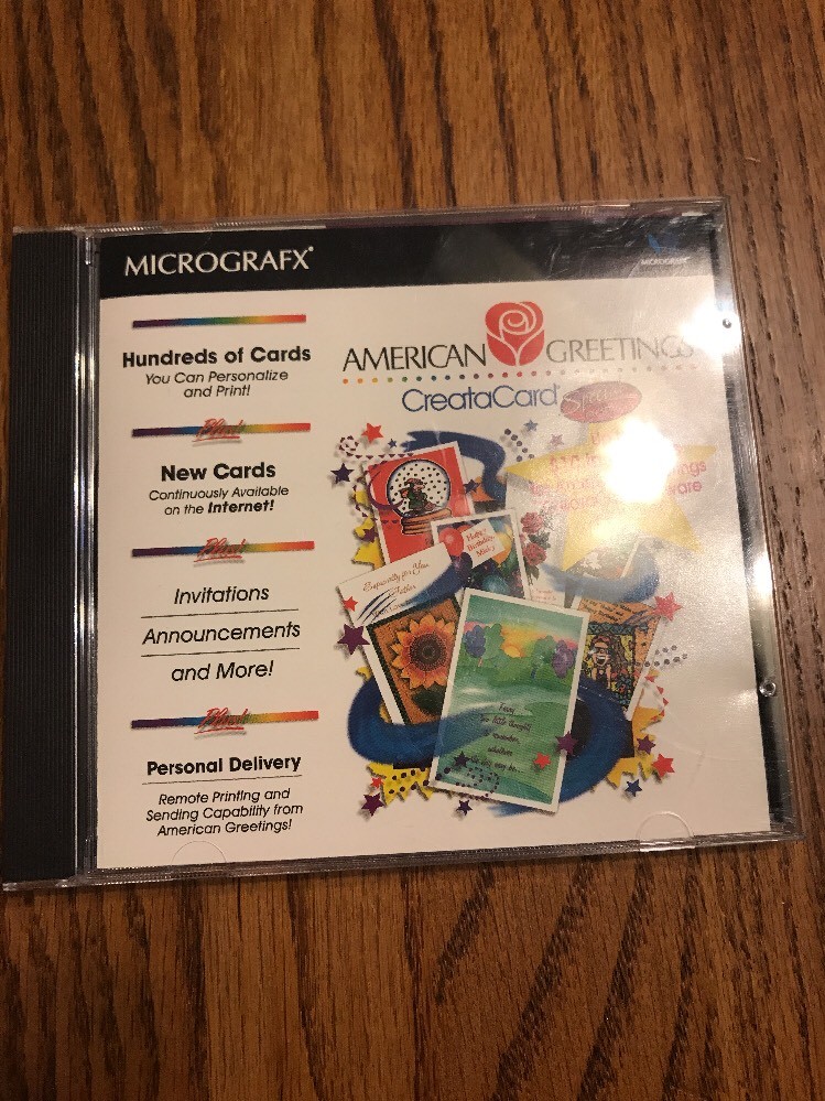 MICROGRAFX American Greetings CreataCard SE Windows Software Ships N 24h