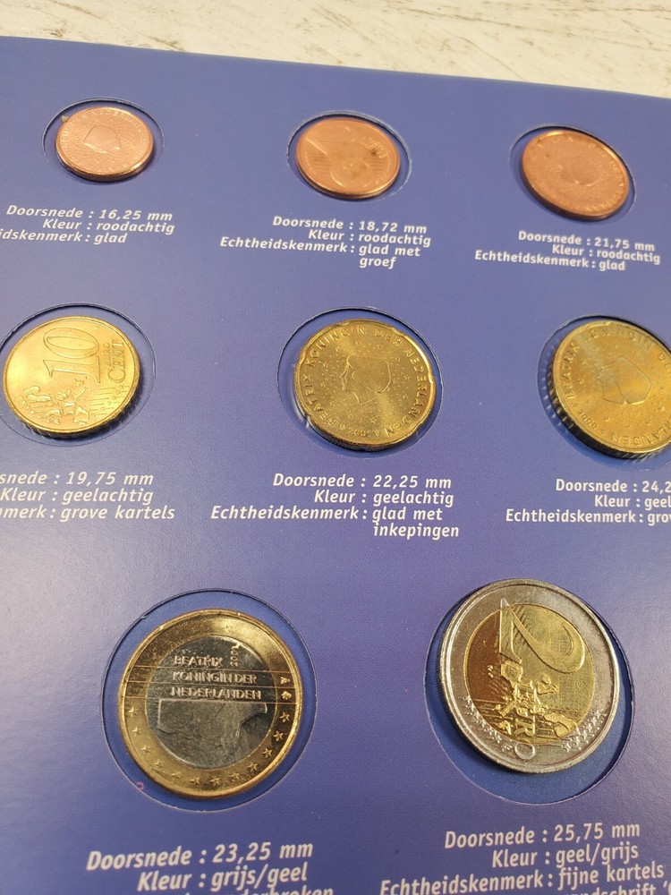 NETHERLANDS 2002 EURO MINT INITIAL COIN SET (bb8)