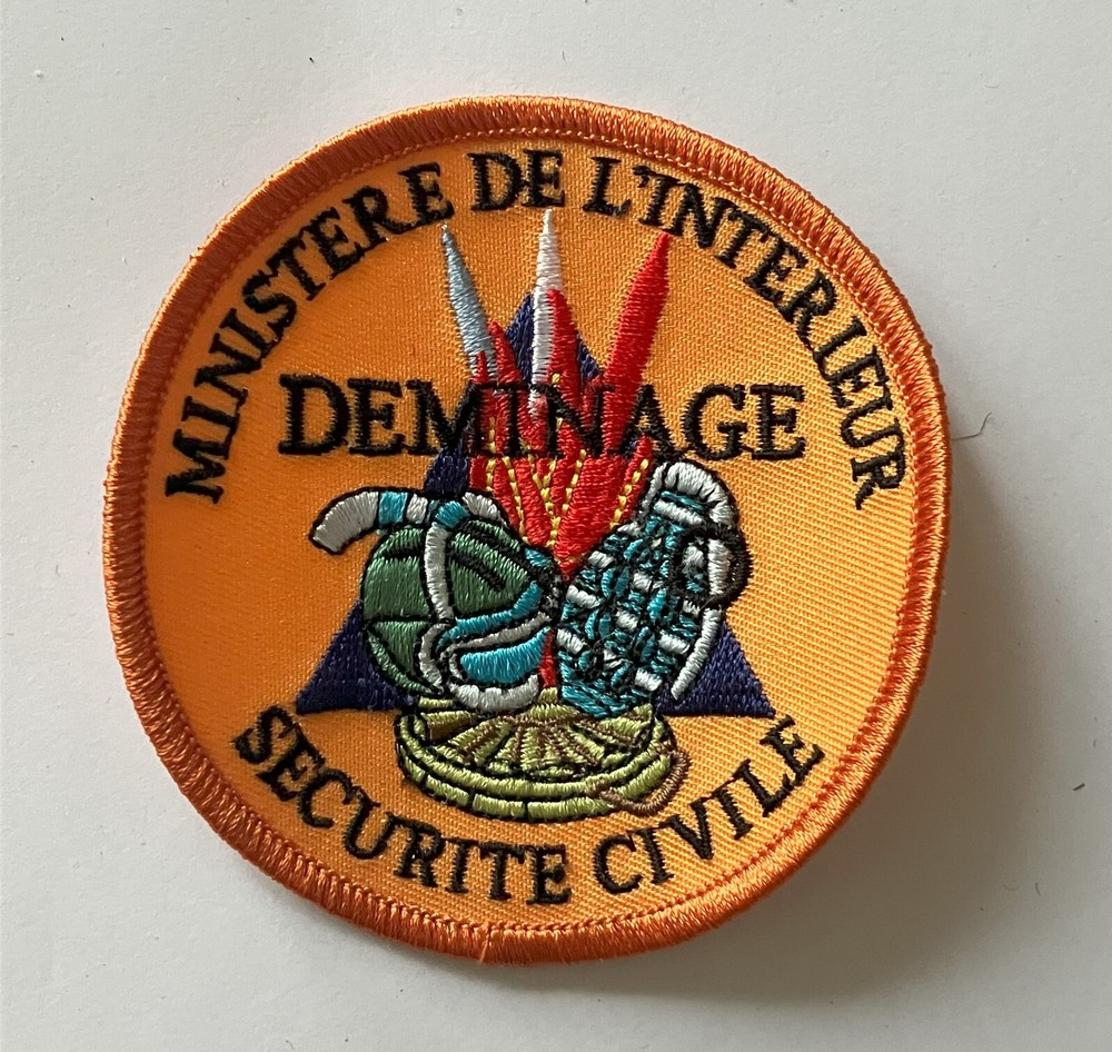 France Interior Ministry De-Mining EOD civil security unit patch, design 1