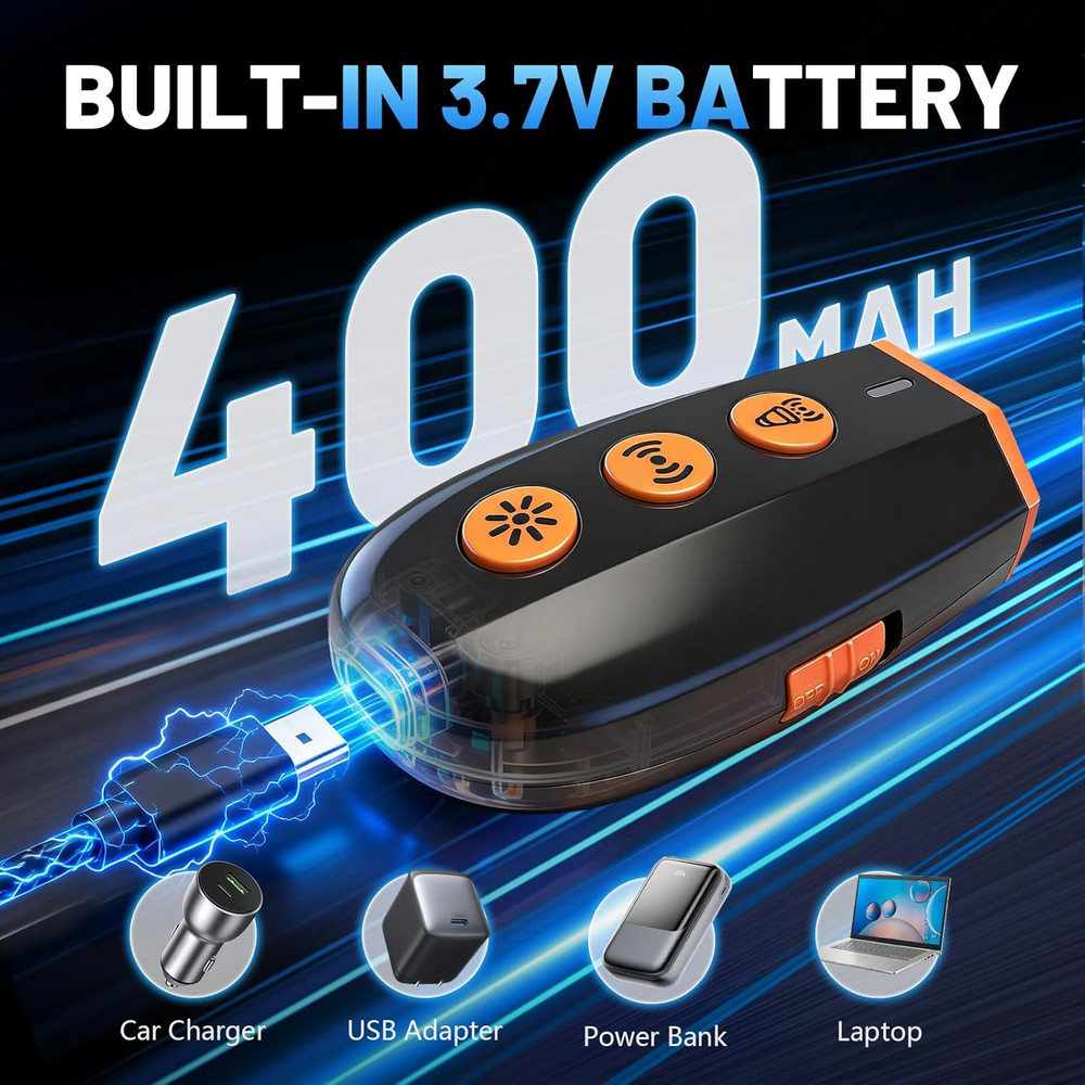 Mini Dog Bark Deterrent Device, Handheld Ultrasonic Bark Control with LED Light