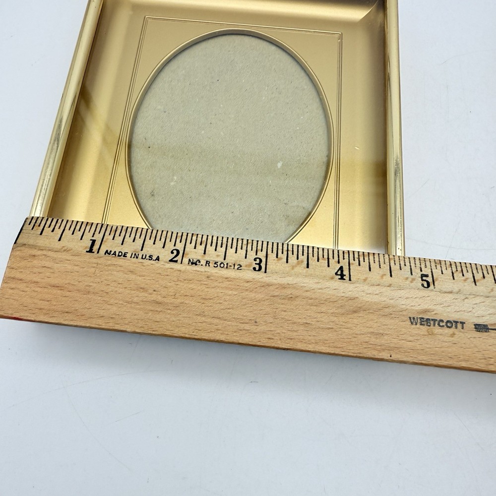 Vintage Small Gold Oval Deep Table Frame Set 2