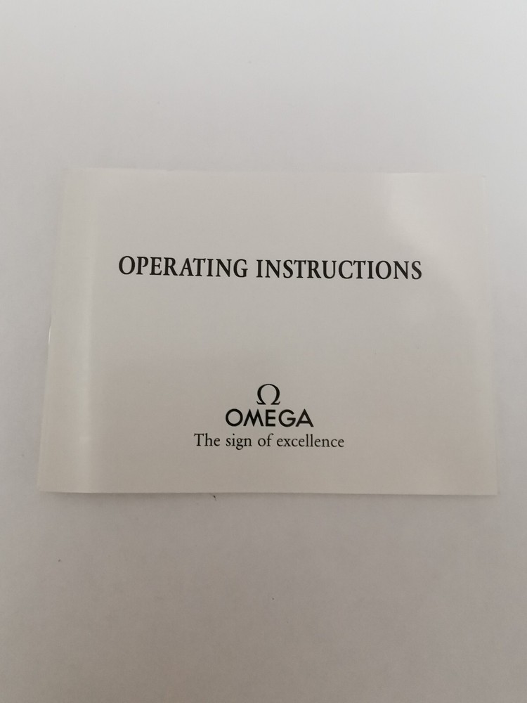 Omega  Operating Instructions Cal. 861/2 03008610 Speedmaster