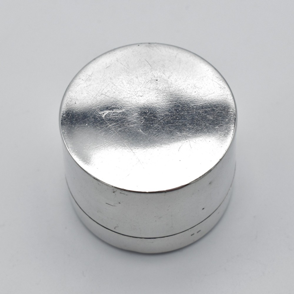 Antique Victorian Solid Silver Pill Pot Rouge Powder Pot Snuff Box 1894