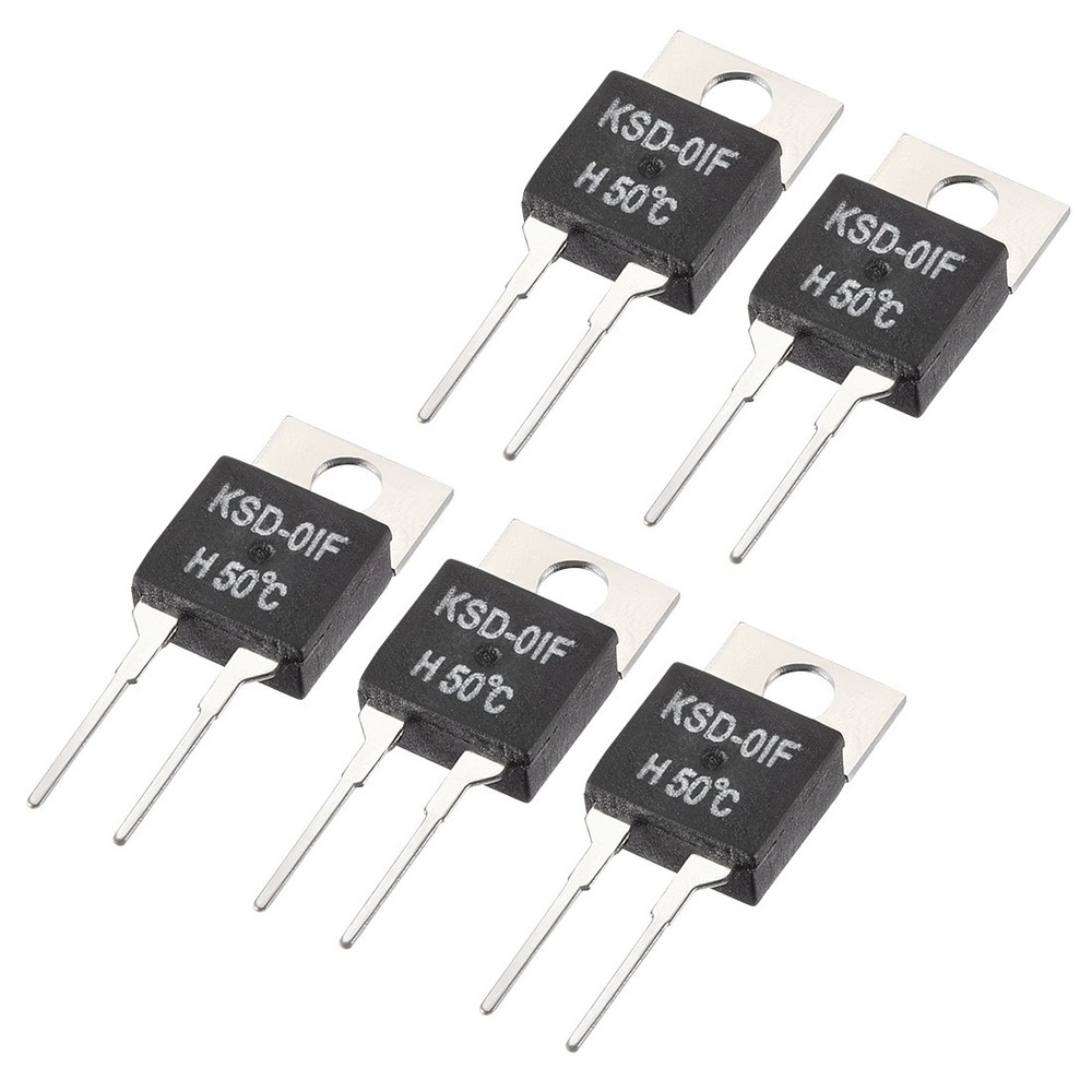 5Pcs KSD-01F Thermostat Temperature Controller 50℃ NO Normal Open