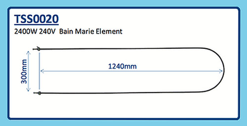 2400W 240V BAIN MARIE ELEMENT TSS0020