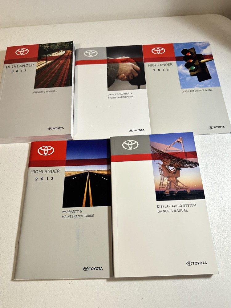 2013 Toyota Highlander Owner's Manual Set