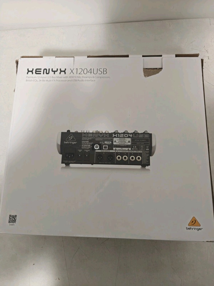 Behringer XENYX X1204USB Bus Mixer 12-Input 24Bit Multi-FX Processor