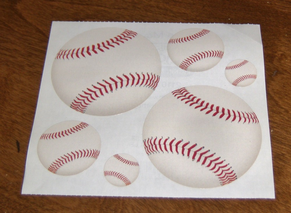 Frances Meyer Sticker Sheet ~ Baseballs