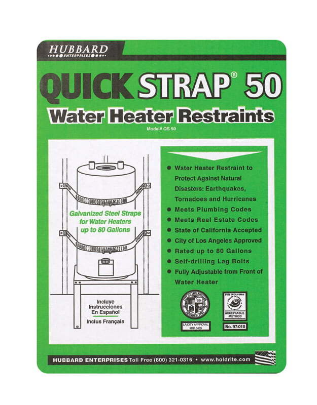 Holdrite QS-50 Galvanized QuickStrap for 80 Gallon Water Heater