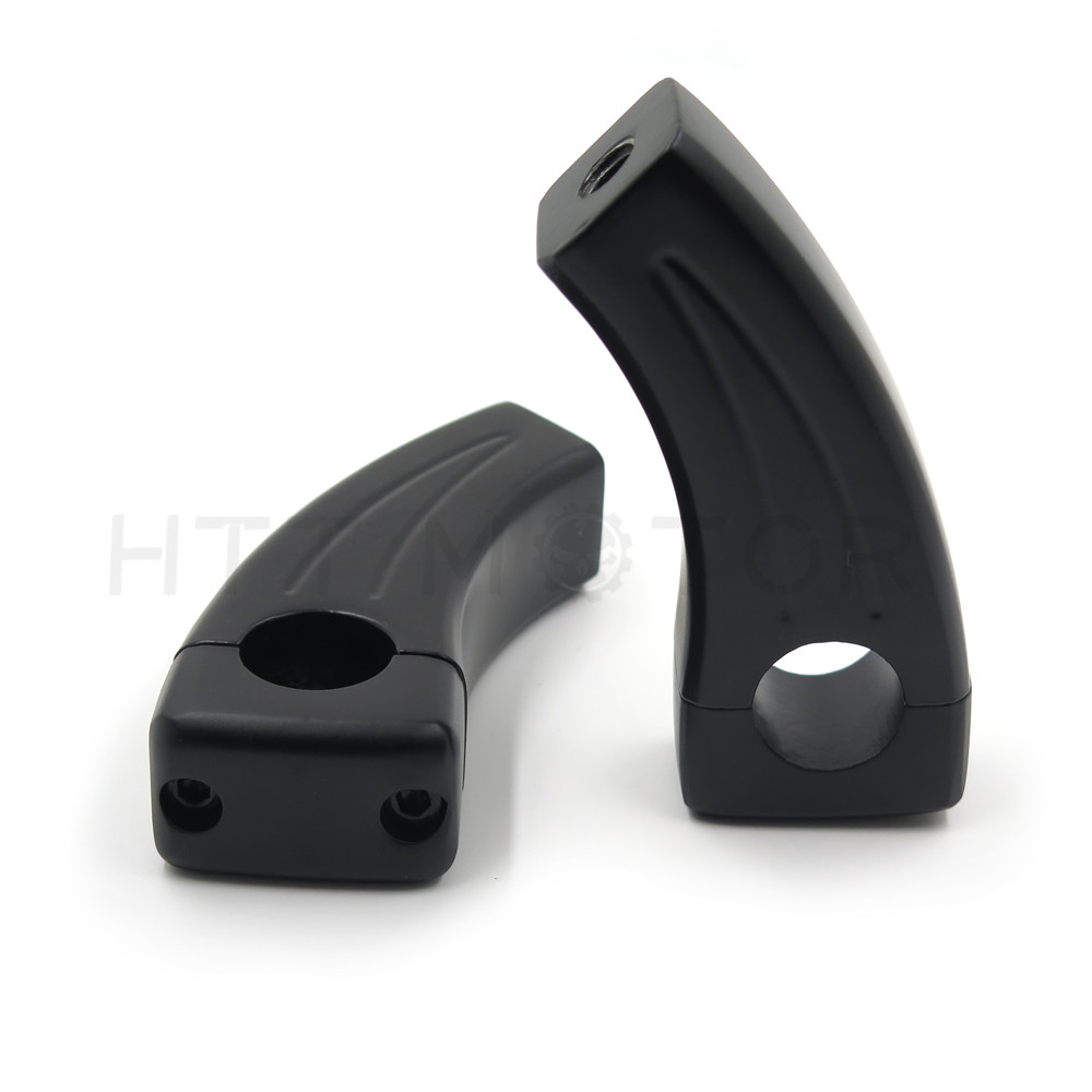 Pair 3.5 " Tall Black 25mm 1" HANDLEBAR RISER PULL BACK RISER Bar Black