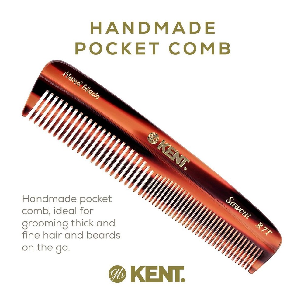 5.25" Handmade Fine and Wide Tooth Pocket Comb