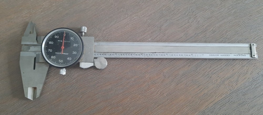 VTG Stainless Hardened Dial Caliper 6" Long Shock-Proof Machining Tool