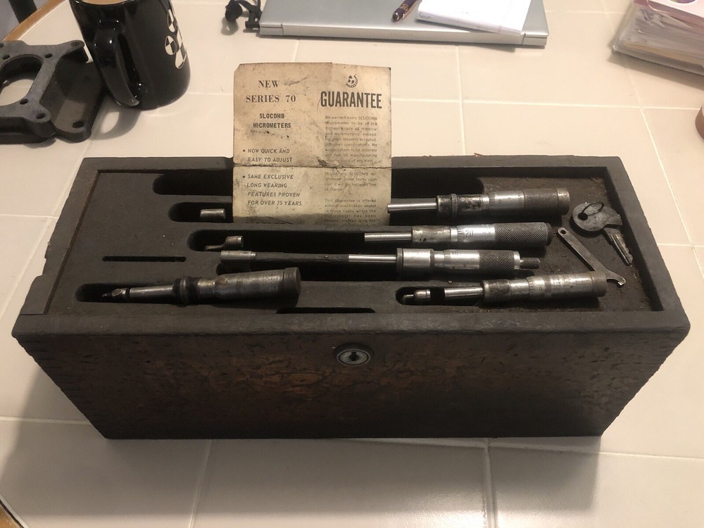 5 PIECE SLOCOMB MICROMETERS SET