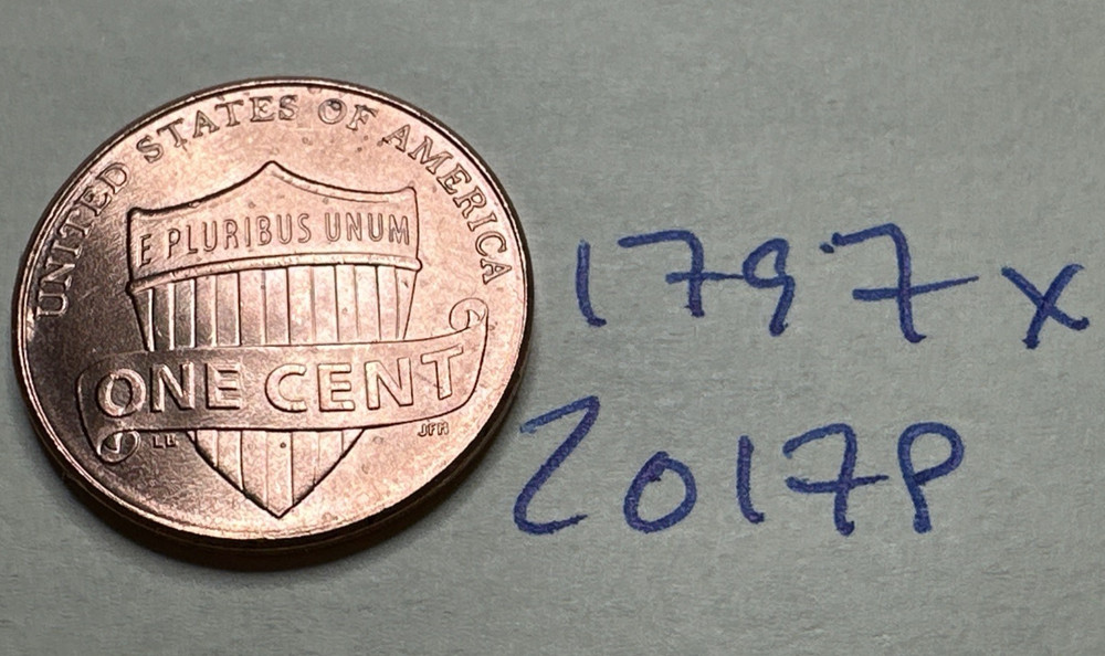2017 D Denver U.S. Lincoln Shield Penny Cent 1797X