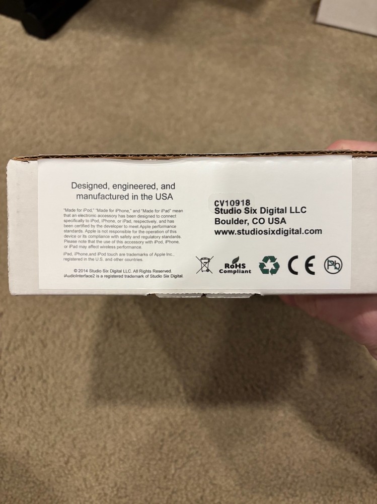 Studio Six Digital iAudioInterface 2 – iOS Measurement System 48v Phantom