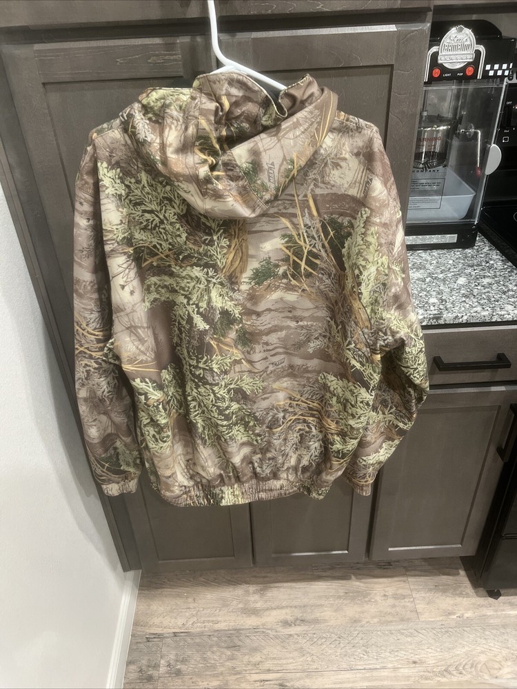 Mens Camo Real Tree Jacket, Large Pro Series whitewater