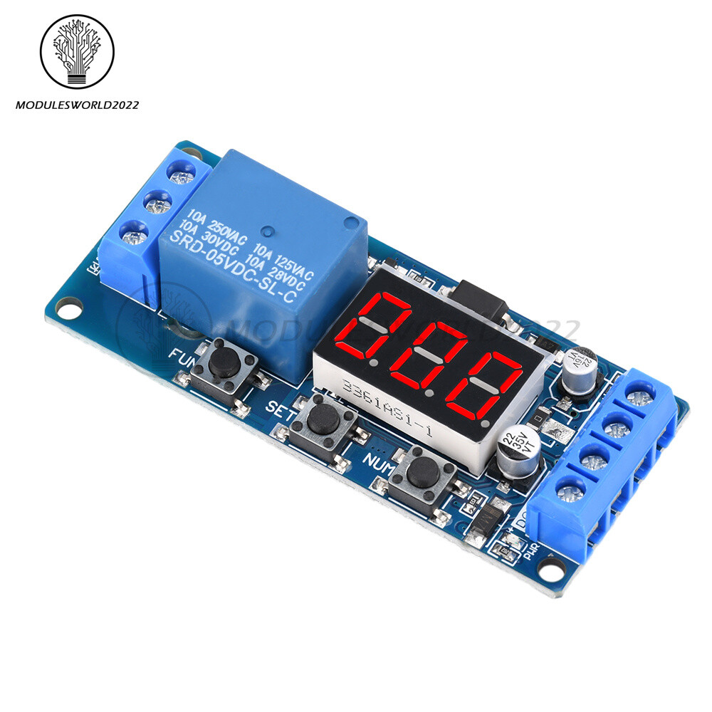 LED Time Relay Module Multi-function Digital Display Delay Start Relay Switch