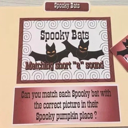File Folder Game  - Activity Set -Teaching Supplies READING Halloween