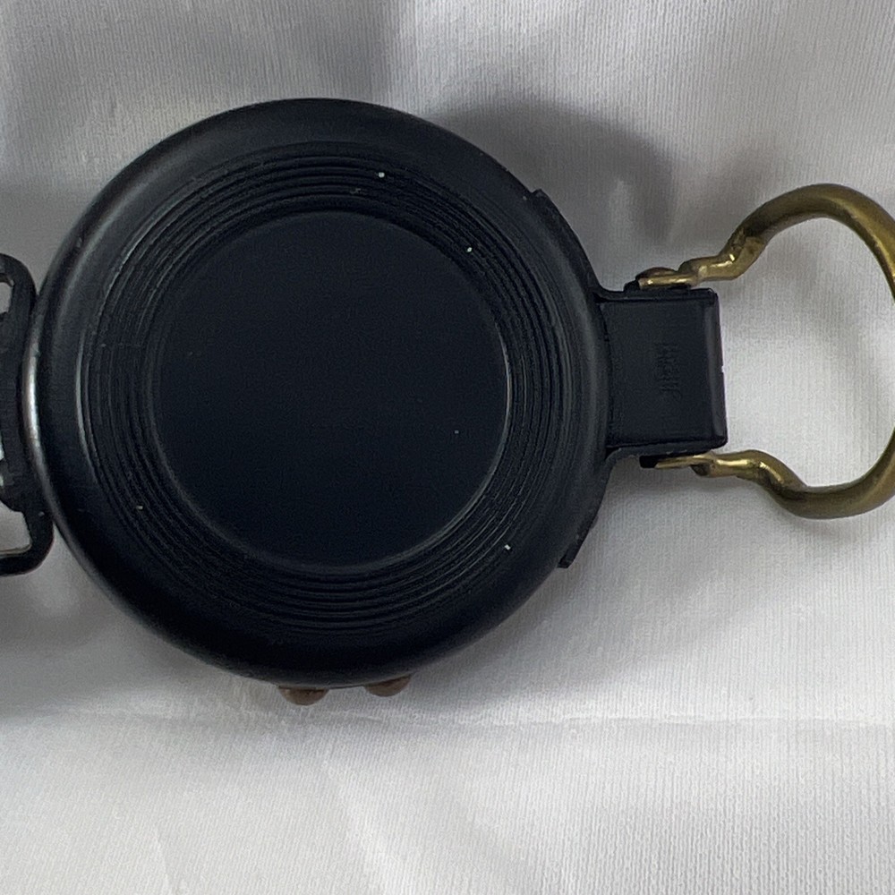 Vintage Compass In Plastic Case Engineer Handheld Black & Brass