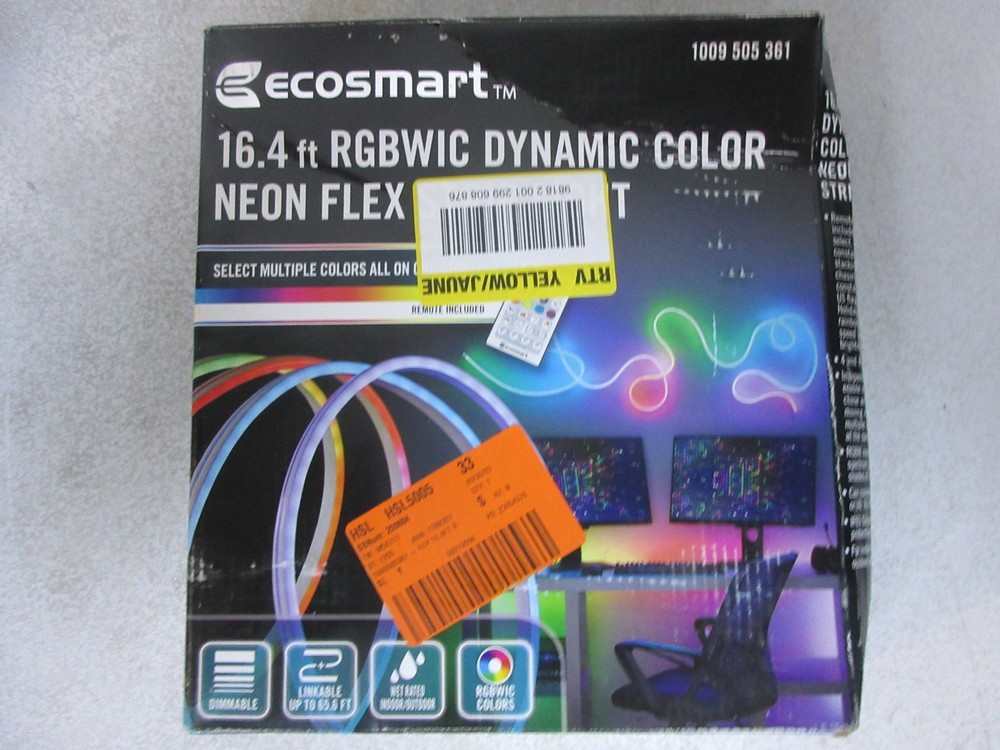 EcoSmart 16.4 ft. RGBWIC Dynamic Color Changing Dimmable Linkable String Light