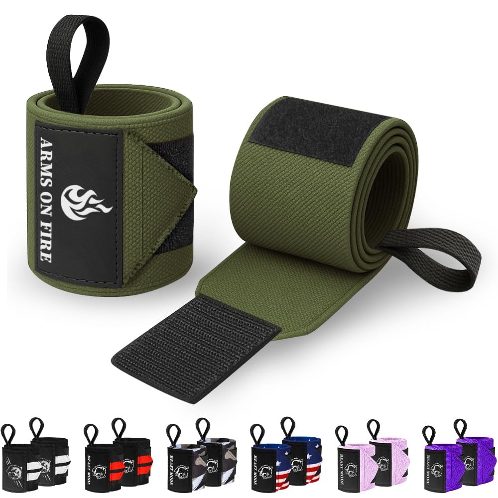 Weightlifting Wrist Wraps with Thumb Loop – 18 Inch HeavyDuty Support