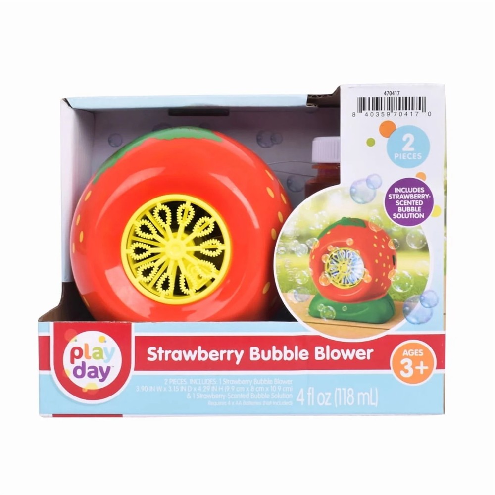 Strawberry Bubble Blower Includes Strawberry Scented Bubble Solution