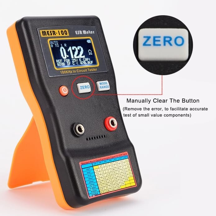 Battery-Powered MESR-100 V2 ESR and Resistance Meter - Precision Testing Tool