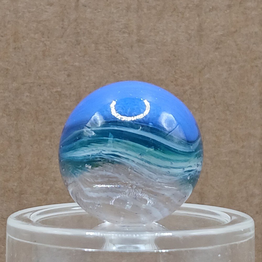 .61" Vintage Vitro Blue Phantom Conqueror Marble #Q98