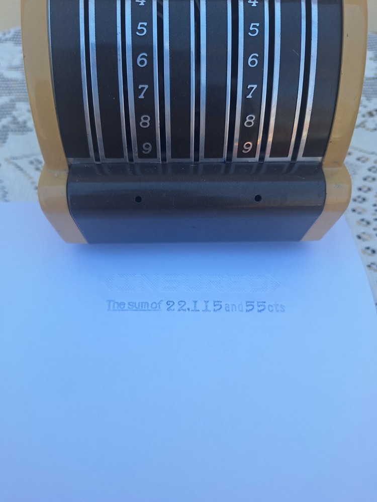 Vintage Check Protector (Check Writer) — Fully Functional