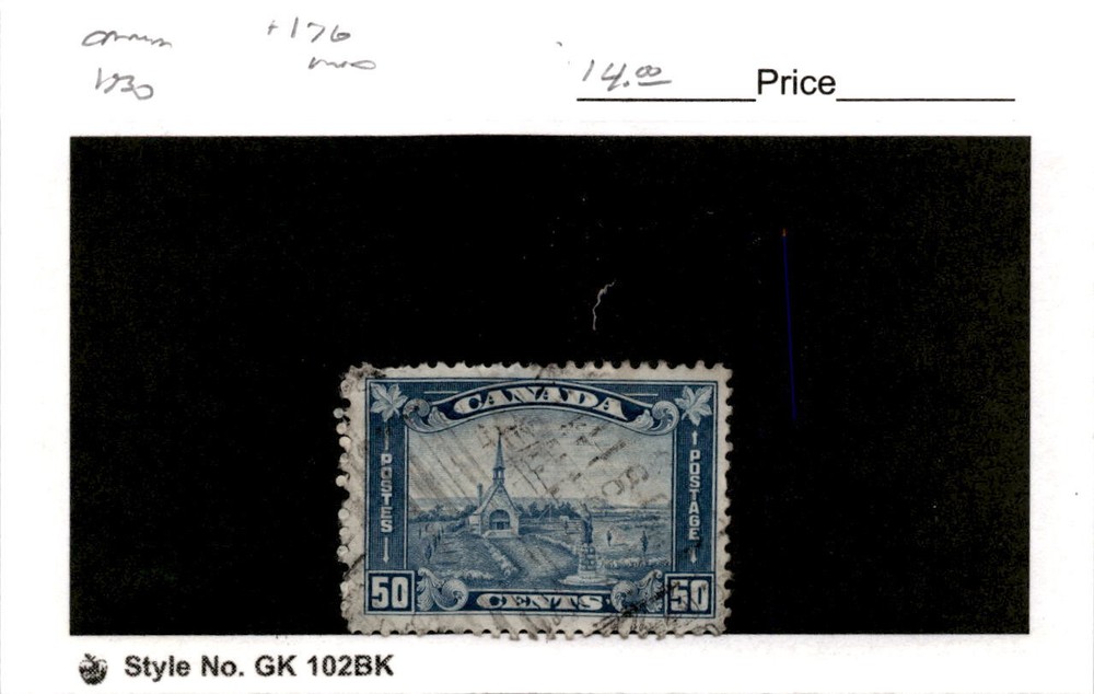 Canada, Postage Stamp, #176 Used, 1930 Grand Pre', Evangeline (AF)