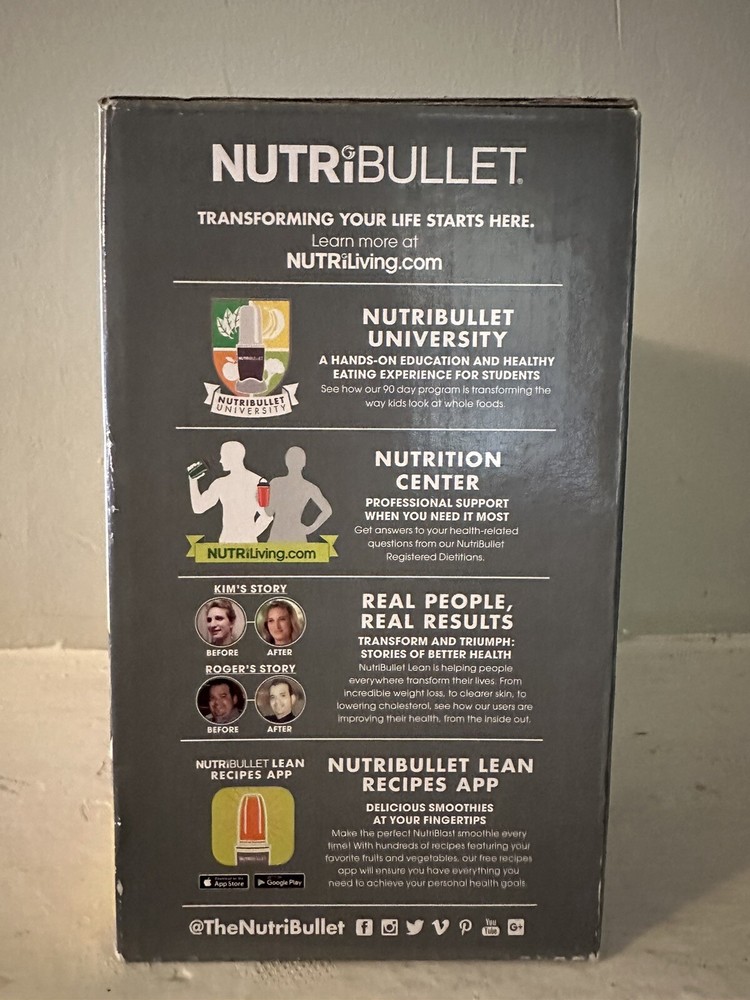 Nutribullet Deluxe Upgrade Kit. “New Open Box”. (45)