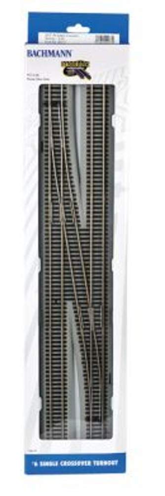 Bachmann HO #6 L/H Remote Crossover Switch Nickel Silver Track (1/Cd) BAC44575