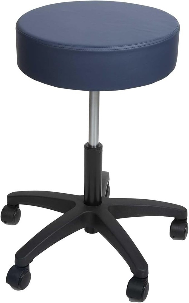 Rolling Pneumatic Exam Stool, Black PU
