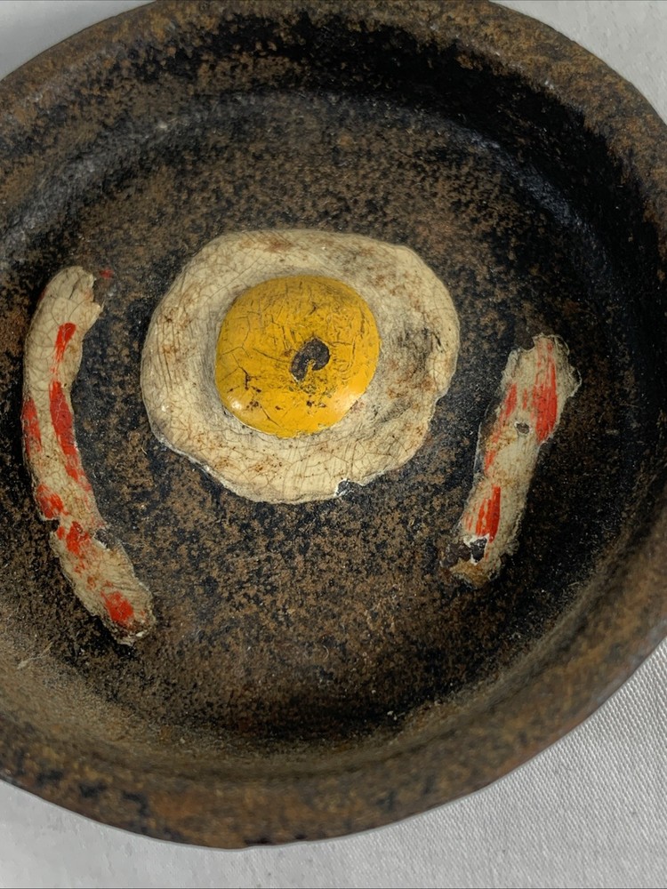 Miniature Cast Iron Skillet 3” Egg and Bacon