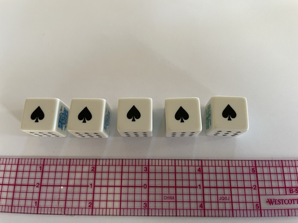 Vintage Poker Dice, Unique Graphics