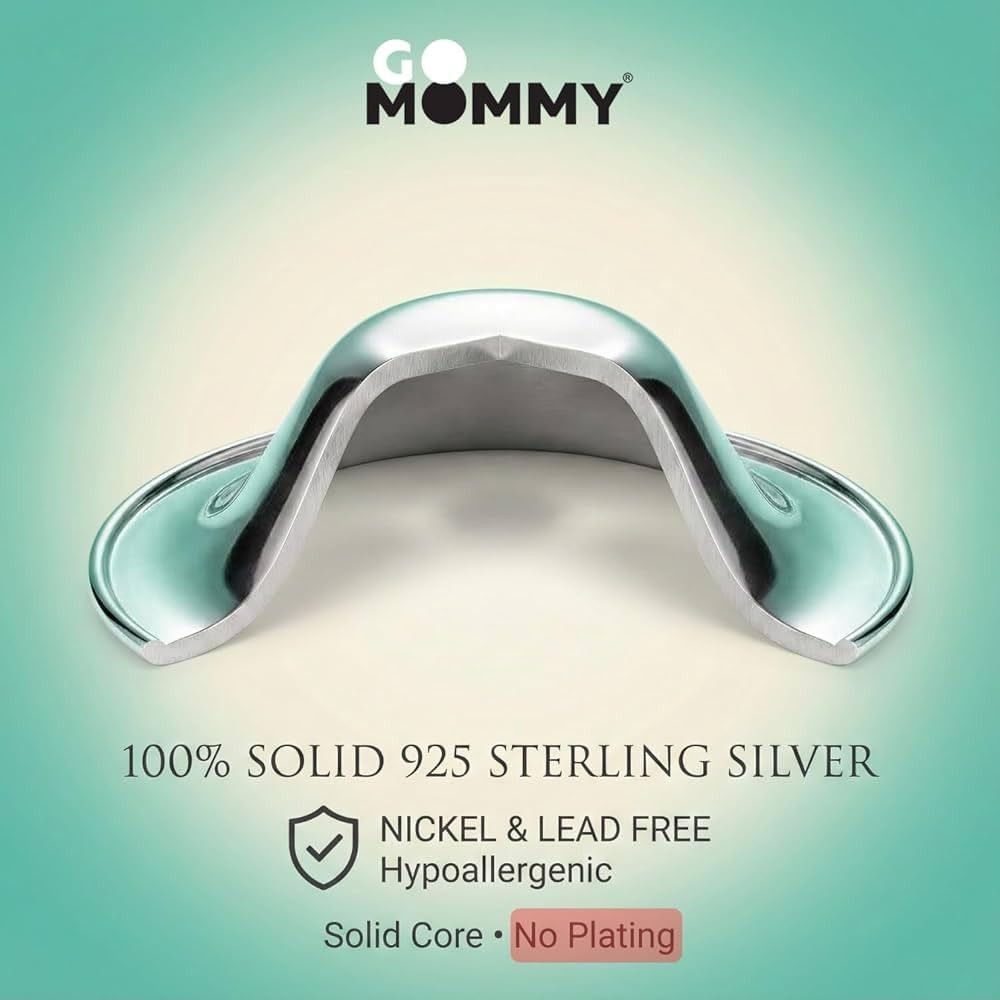 Silver Nipple Shields for Breastfeeding Newborn & A Breastfeeding Essential b...