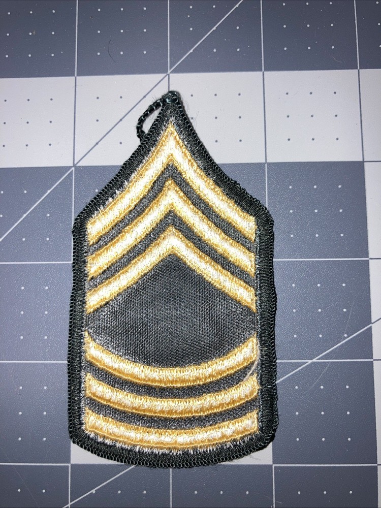 Original US Army Master Sergeant Patch E-8 Chevron Rank Small Women’s Class A