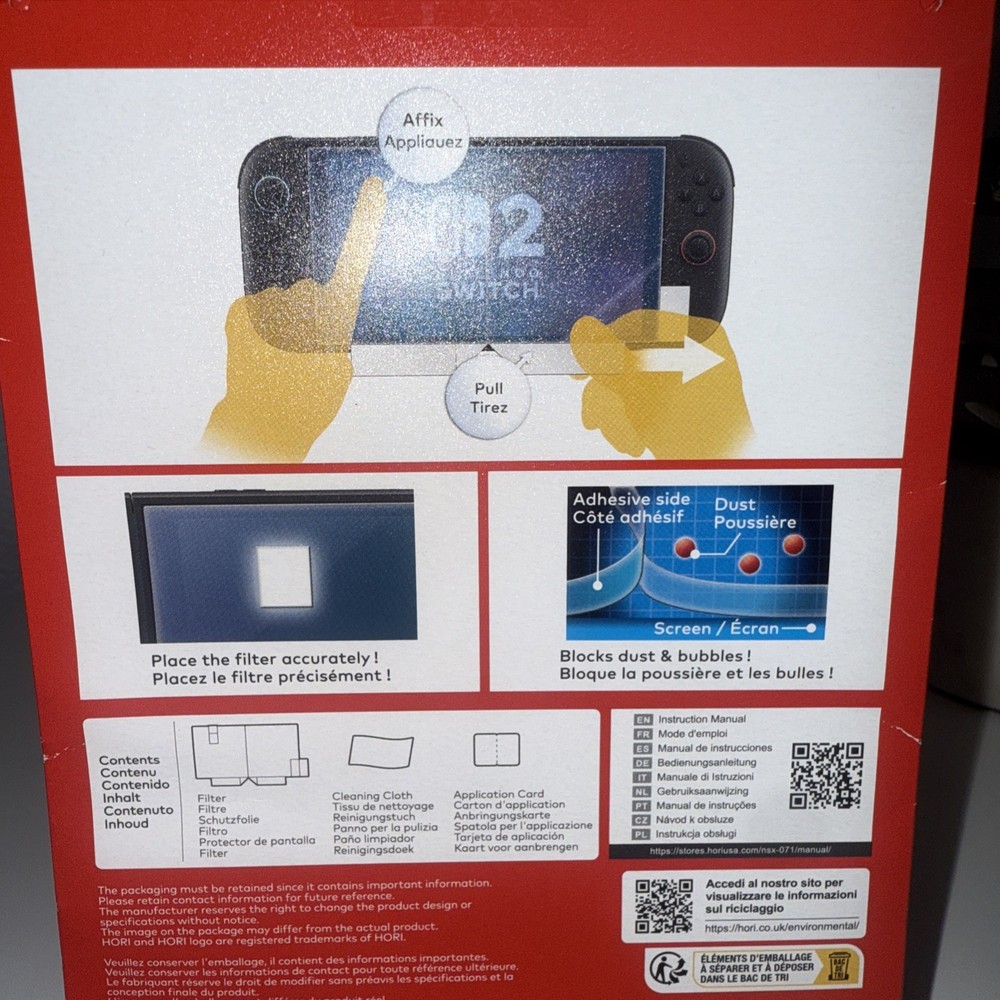 Hori Screen Protective Filter for Nintendo Switch 2