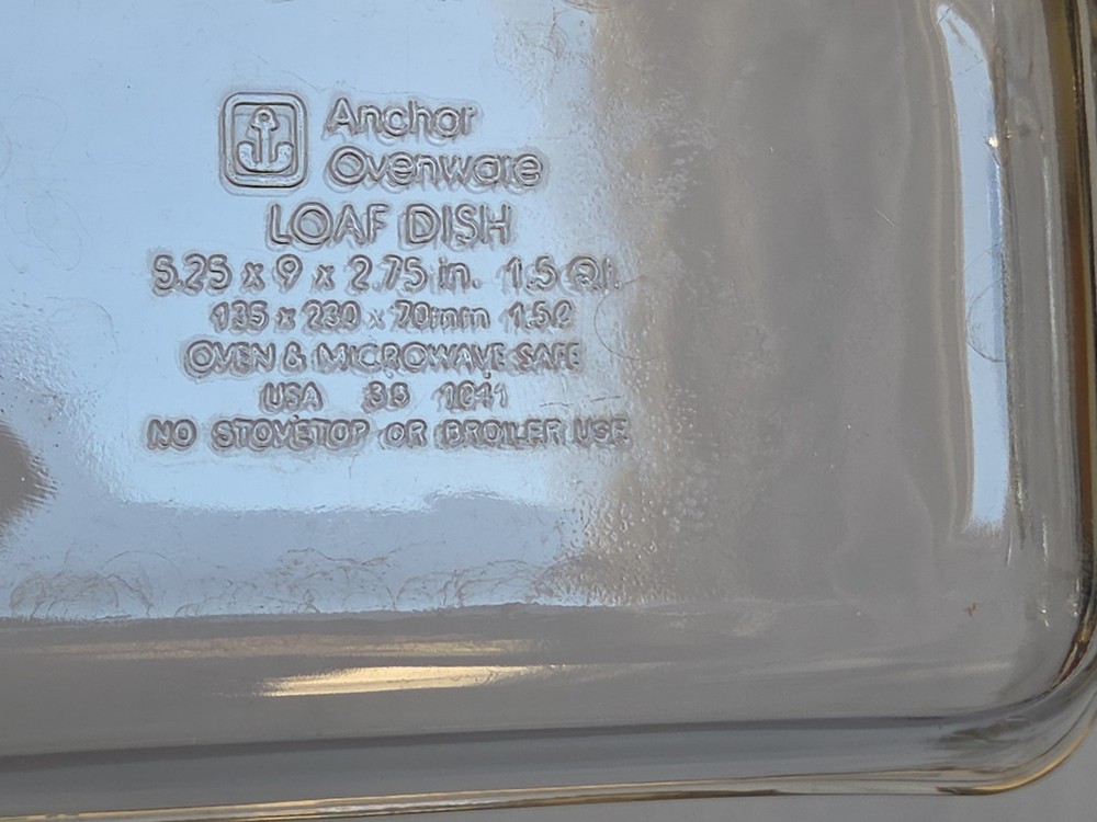Clear Oven Basics 9" Bread/Loaf Pan by Anchor Hocking