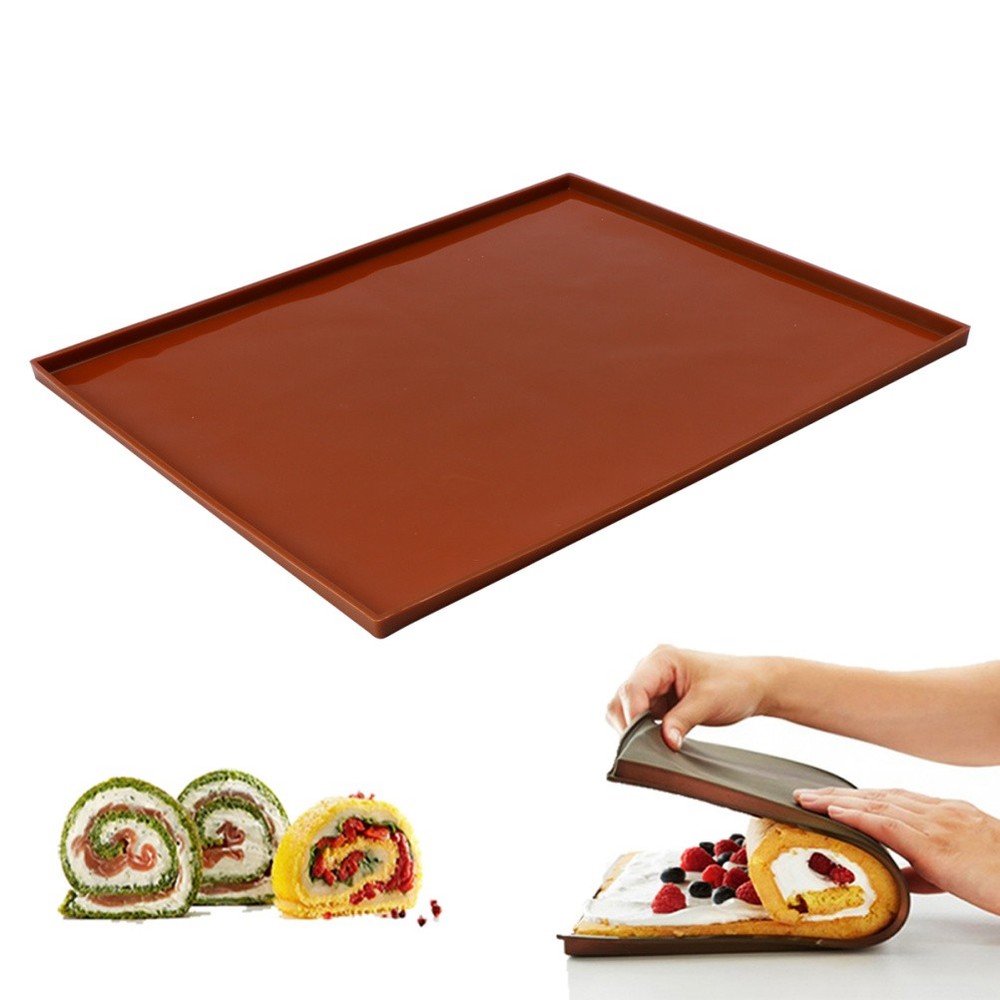 Cake Brown Silicone Non Stick Flexible Baking Tray for Bakery Use