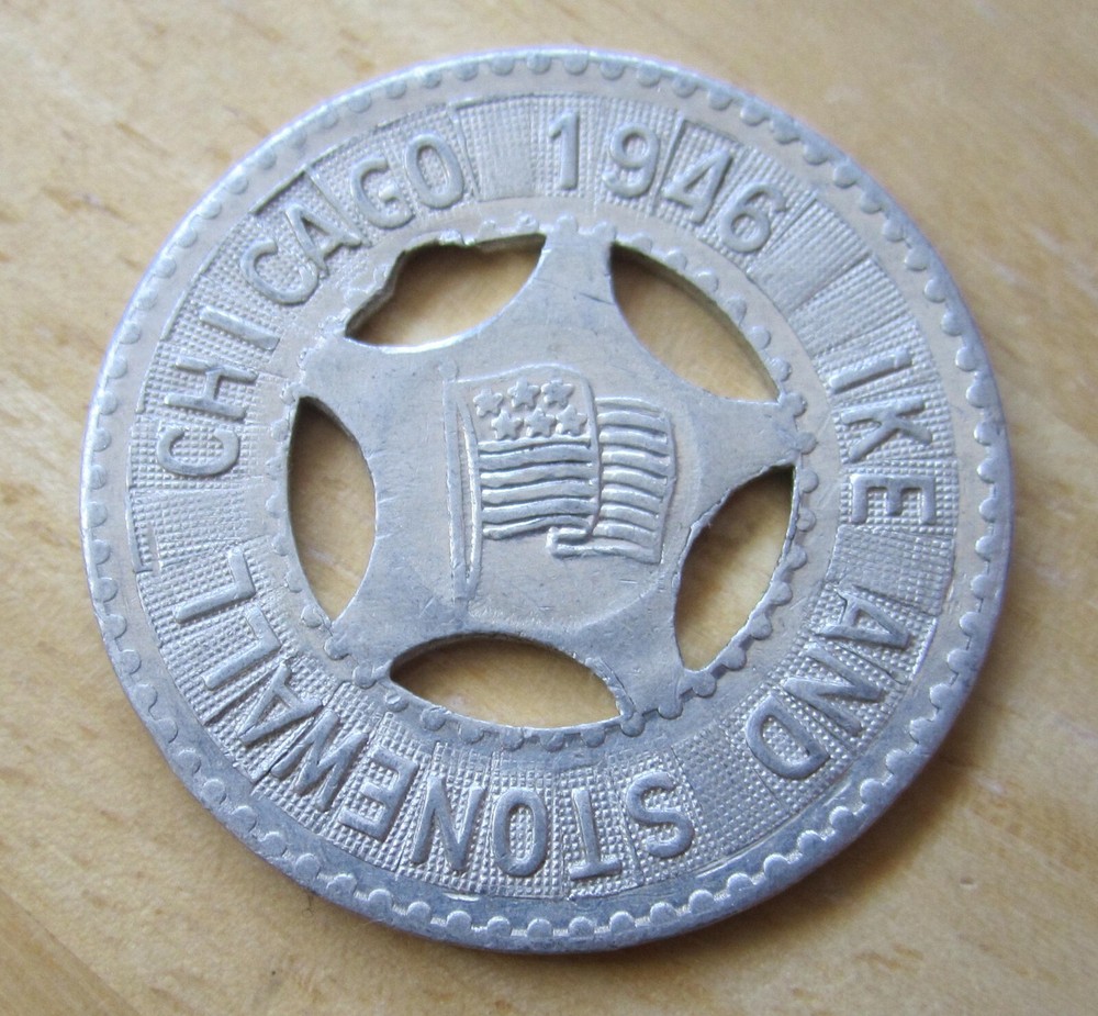 IKE AND STONEWALL CHICAGO 1946 MEDAL