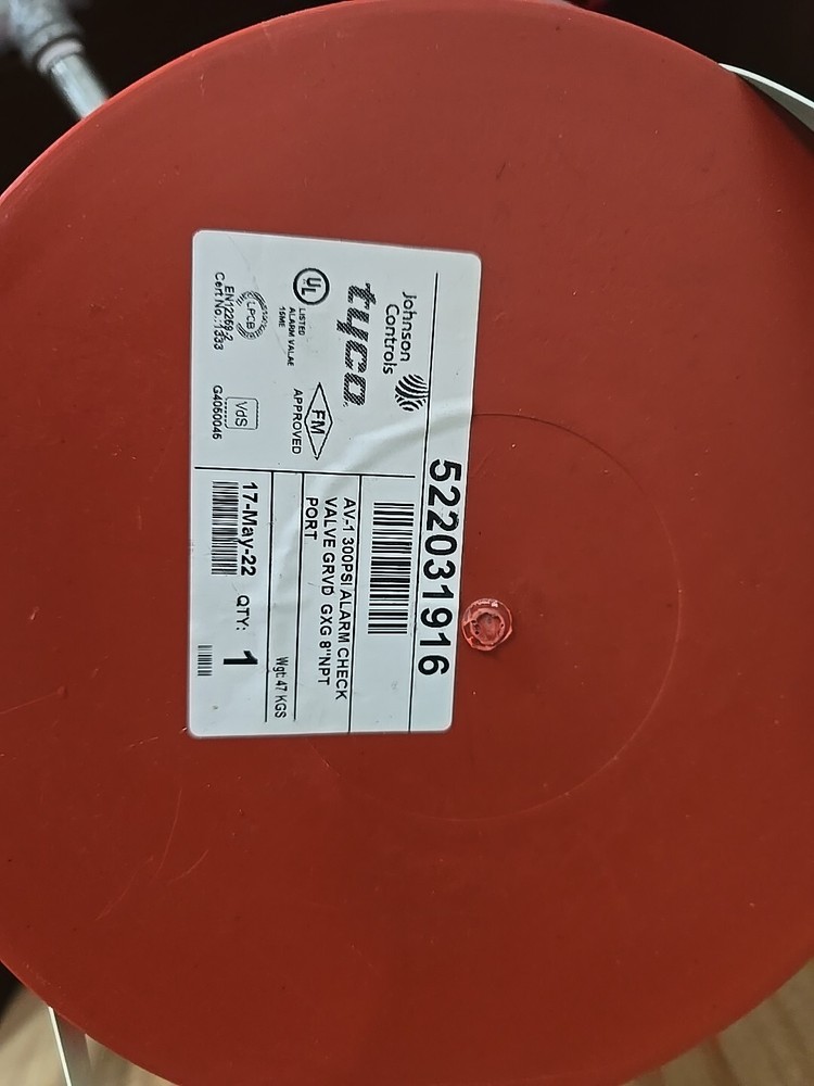Tyco AV-1 300PSI Alarm Check Valve 8"