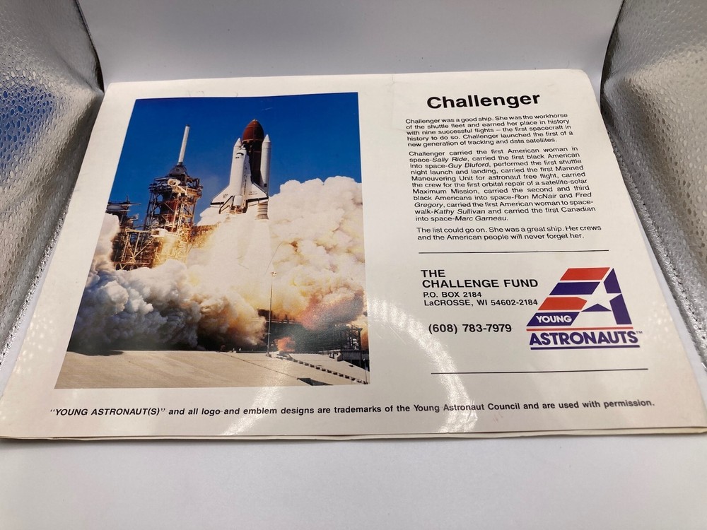 Young Astronauts The Challenger Commemorative Packet 1986