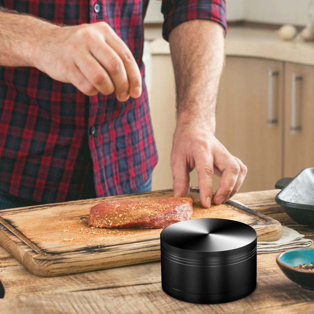 Spice Grinder Large 3.0 Inch (Black)