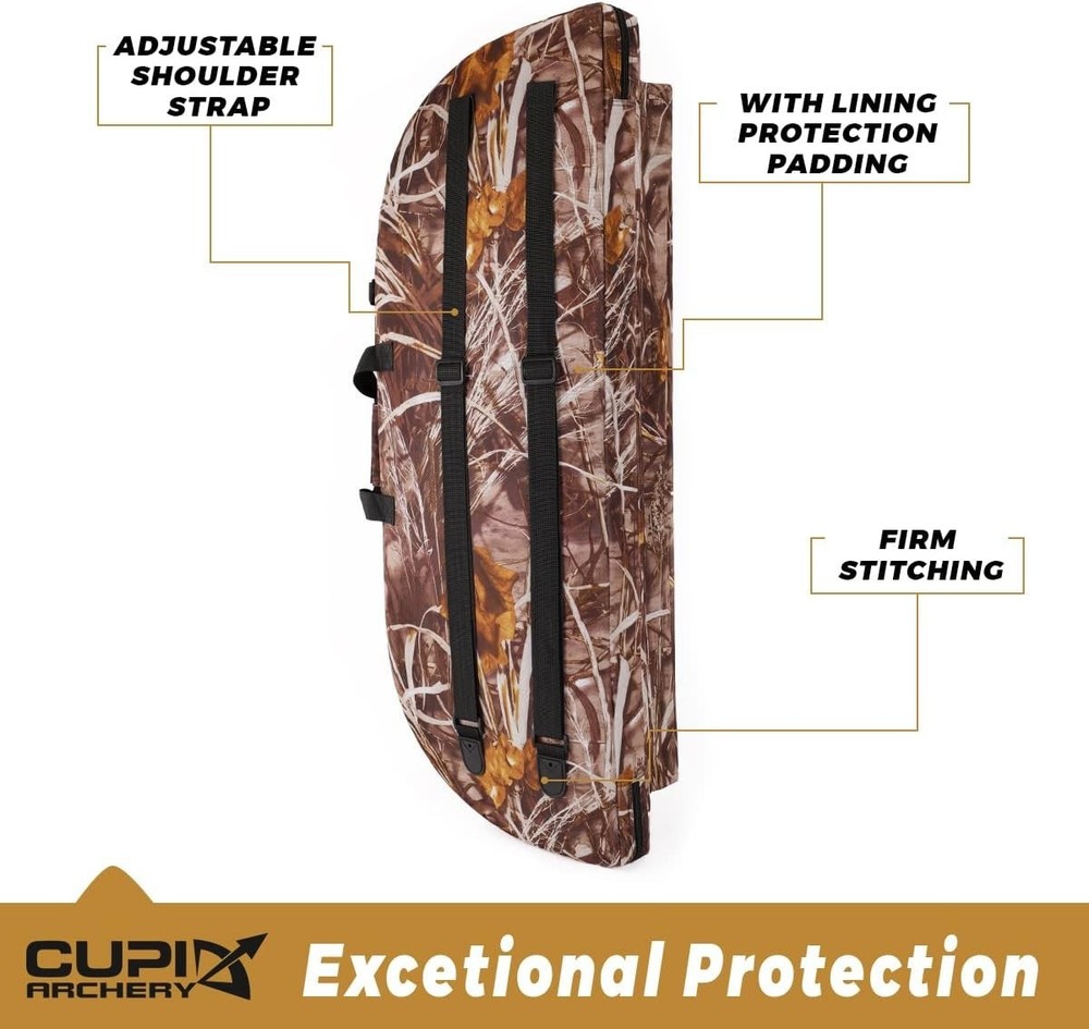 Compound Bow Case Soft Light-Weight Backpack Camo Canvas with Arrow Pocket