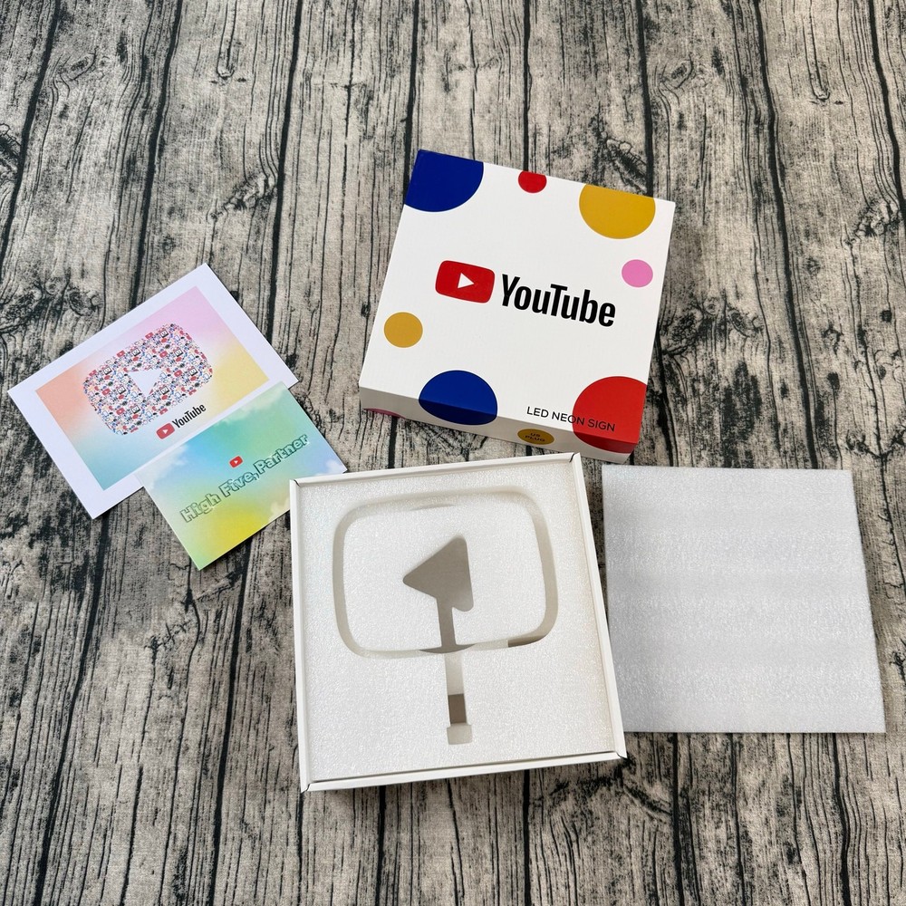 EMPTY BOX for YouTube Creator LED Neon Sign Light 1000 Limited Edition