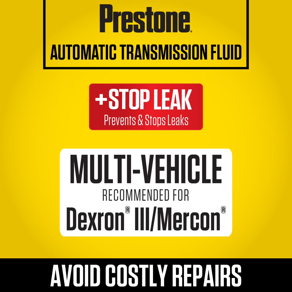 (6 pack) Prestone ATF + Stop Leak Automatic Transmission Fluid, 32 oz (1 Quart)
