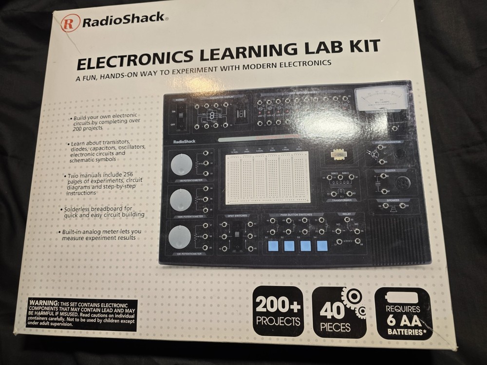 Open Box RadioShack 2800055 Electronics Learning Lab Kit Open Box STEM DIY
