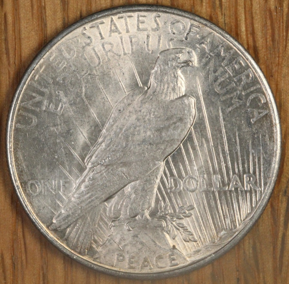 1935 Peace Dollar $1 - 90% Silver - AU About Uncirculated dbkjB
